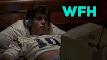 Working From Home Wfh Watching Sleeping  GIF
