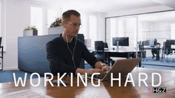 Working Hard Exaggerated Typing GIF