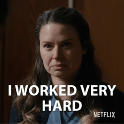 Working Hard Frustrated Katie Lowes  GIF