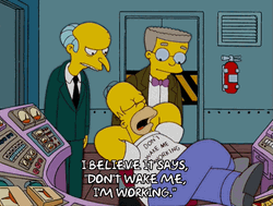 Working Hard Homer Simpson Relaxing GIF