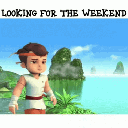 Working Saturday Chhota Bheem GIF