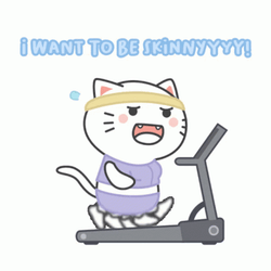 Workout Cat I Want To Be Skinny GIF