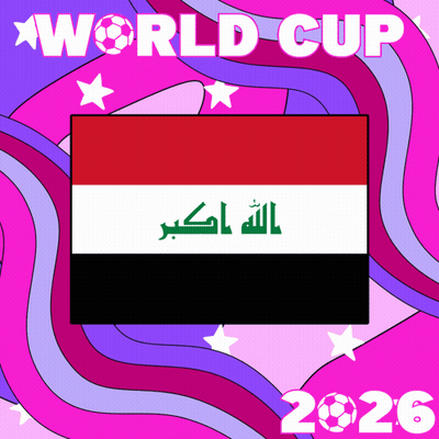 World Cup 2026 Iraq Flag Poster GIF