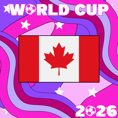World Cup 2026 Poster Canadian Flag Center GIF