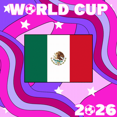 World Cup 2026 Poster With Mexican Flag GIF