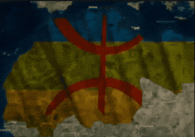 World Map With Red Symbol GIF
