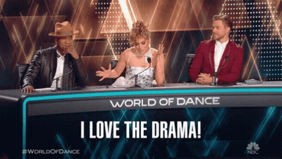World Of Dance Poster Saying I Love The Drama GIF