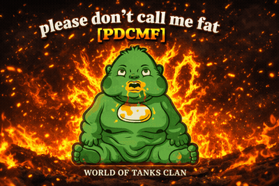 World Of Tanks Clan Poster With Fat Bear Cartoon GIF