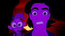 Worried Animated Aladdin Panicking GIF