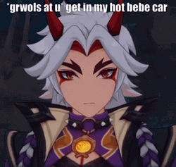 Worried Arataki Itto Close Up Reaction GIF