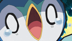 Worried Big Eyes Piplup Animation GIF