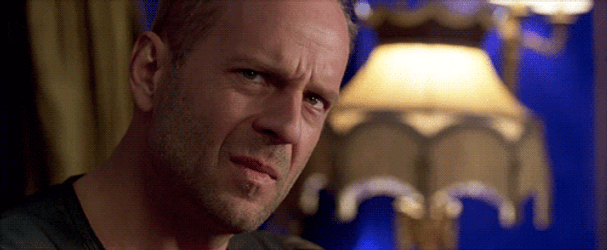 Worried Bruce Willis Twitched Eyebrows GIF