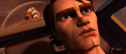 Worried Face Anakin Skywalker 3D GIF