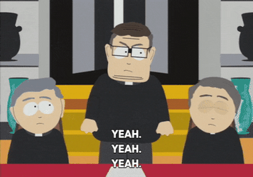Worried Priest Wants To Get Help GIF