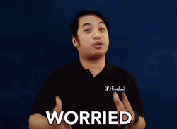 Worried Reaction Youtuber Wearing Black Tee GIF