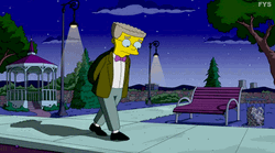 Worried Waylon Smithens Pacing The Simpsons GIF