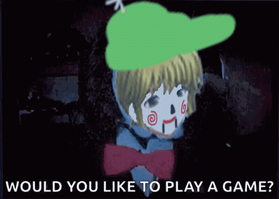 Would You Like To Play A Game With A Picture Of A Person GIF
