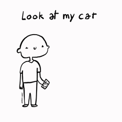 Would You Look At That Cat Sketch GIF