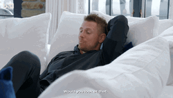 Would You Look At That Relaxing In Couch GIF