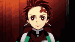 Wounded Tanjiro Demon Anime GIF