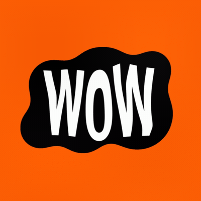 Wow Written In White On Black GIF