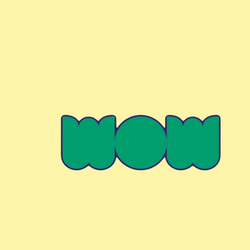 Wowza Colorful Animated Calligraphy GIF