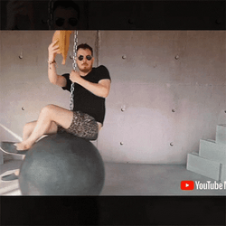 Wrecking Ball Youtuber Mimicking GIF