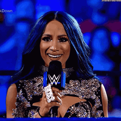 Wrestler And Actress Sasha Banks Shaking My Head Confused Reaction GIF