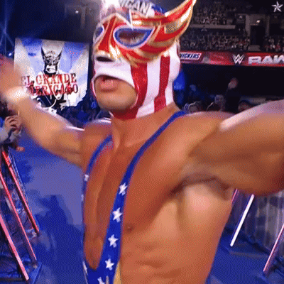 Wrestler Arms Outstretched Snickers Sign GIF