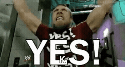 Wrestler Arms Up Saying Yes GIF