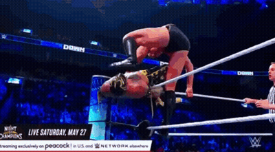 Wrestler Doing Handstand In Ring GIF