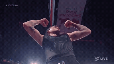 Wrestler Flexing Muscles Smoothie King Sign GIF