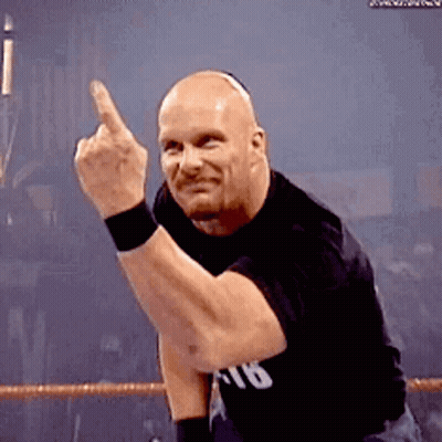 Wrestler Giving Middle Finger GIF