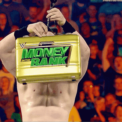 Wrestler Holding Money In The Bank Briefcase GIF