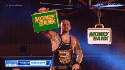 Wrestler Holding Money In The Bank Case GIF