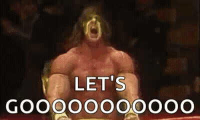 Wrestler In Boxing Ring Saying Let's Go GIF