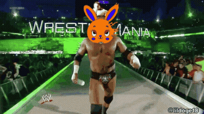 Wrestler In Bunny Mask Walking Wrestlemania Ramp GIF