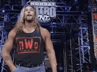 Wrestler In NWO Tank Top GIF