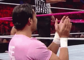 Wrestler In Pink Shirt Clapping GIF