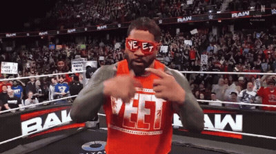 Wrestler In Red Shirt And Sunglasses Saying Yeet GIF