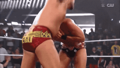 Wrestler In Red Shorts ECG GIF