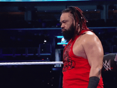 Wrestler In Red Tank Top GIF