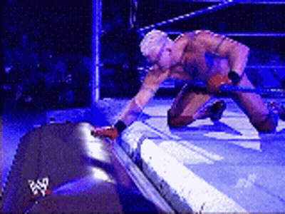 Wrestler Kneeling In Ring GIF