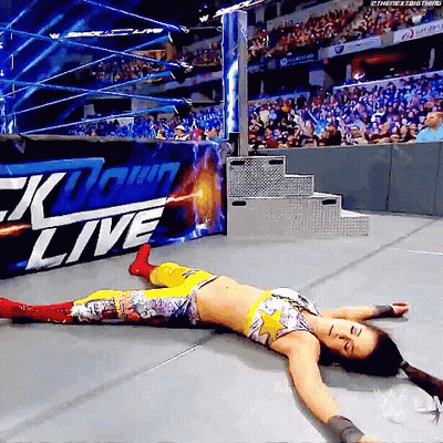 Wrestler Lying Before Knockout Live Sign GIF
