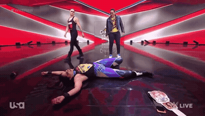Wrestler Lying On Ring Floor GIF