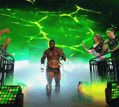 Wrestler Number 24 Belt Exits Tunnel GIF