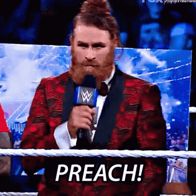 Wrestler On Stage With Red Canadian Flag GIF