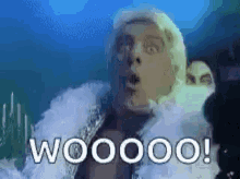 Wrestler Ric Flair Woo Reaction During Interview GIF