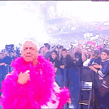Wrestler Ric Flair Woo With Pink Snood