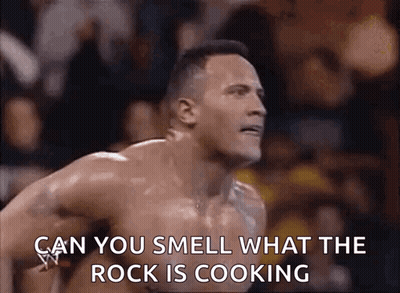 Wrestler Saying Can You Smell What The Rock Is Cooking GIF
